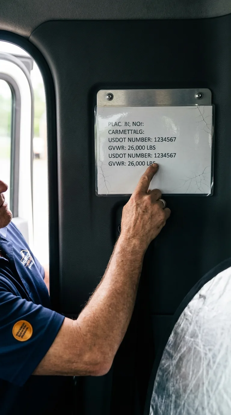USDOT licensing placard verification in Lincoln